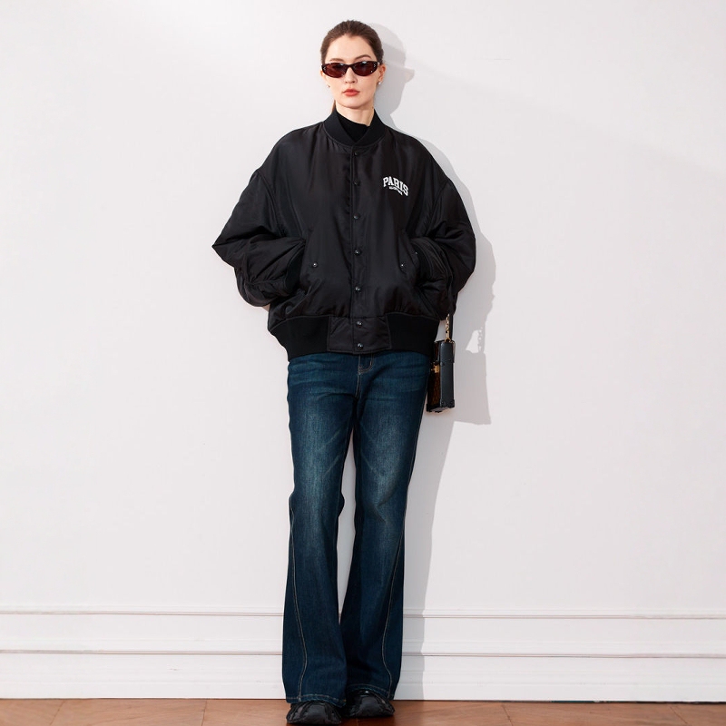 Plus Size Women's Clothing for April 9Th, Fat mm 2026 Spring 3m Cotton Baseball Jacket, Unisex Style, Hurry Up!