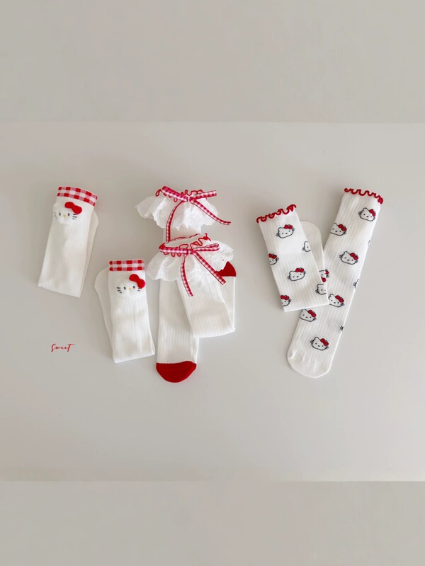 Ika Rabbit 26Th Autumn/Winter New Hello Kitty Cute No-Heel Girls' Popular Cartoon Calf Socks ins Ika Rabbit 26Th Autumn/Winter New Hello Kitty Cute No-Heel Girls' Popular Cartoon Calf Socks ins