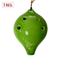 Taiwan TNG six-hole Alto C tone 6AC heart-shaped glaze professional Ocarina