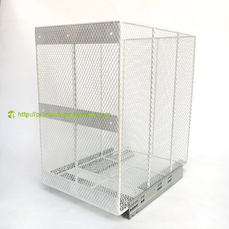 Pija Home Bathroom Dirty Clothes Basket Bottom Drag Slide Rail Pull Basket Bath Room Cabinet Containing Basket Cushion Damping Rail Pull Basket