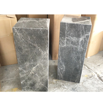 Natural Hermès gray marble base sculpture decorative artwork booth commercial Home stone setting