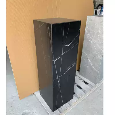 Artificial rock board black and white base seat sample house display center Hotel model room Home modern and simple square booth setting