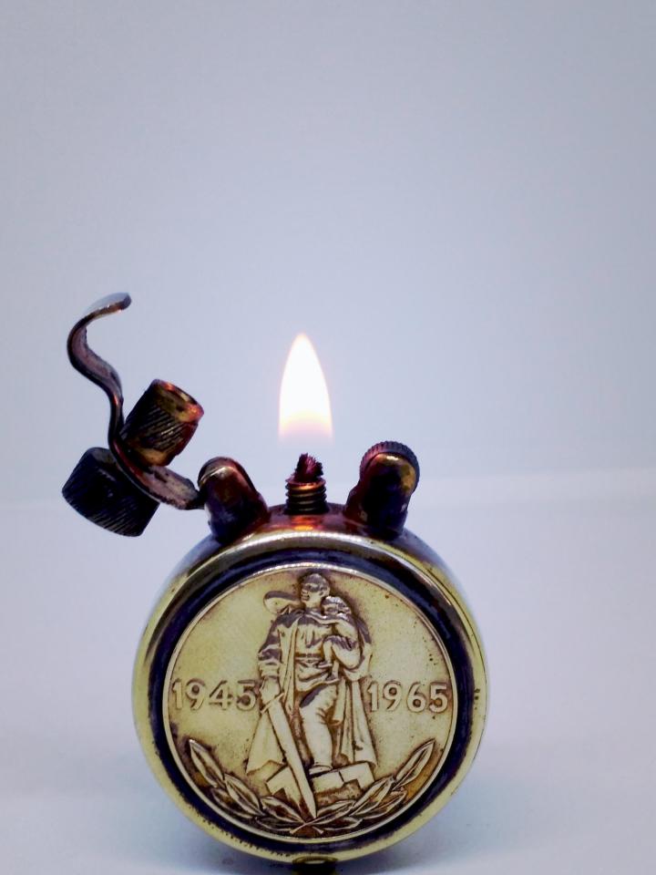 Ukraine Receive㊣ hand made steampunk fine art carving warrior liberator lighter