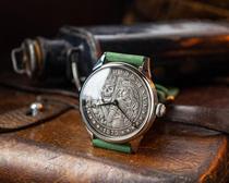 Ukrainian Skull◇vintage retro Soviet 70s steampunk skull coin mechanical watch