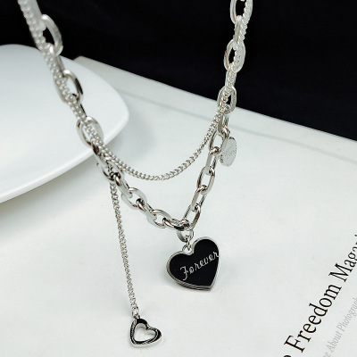 小众设计钛钢小熊项链锁骨链