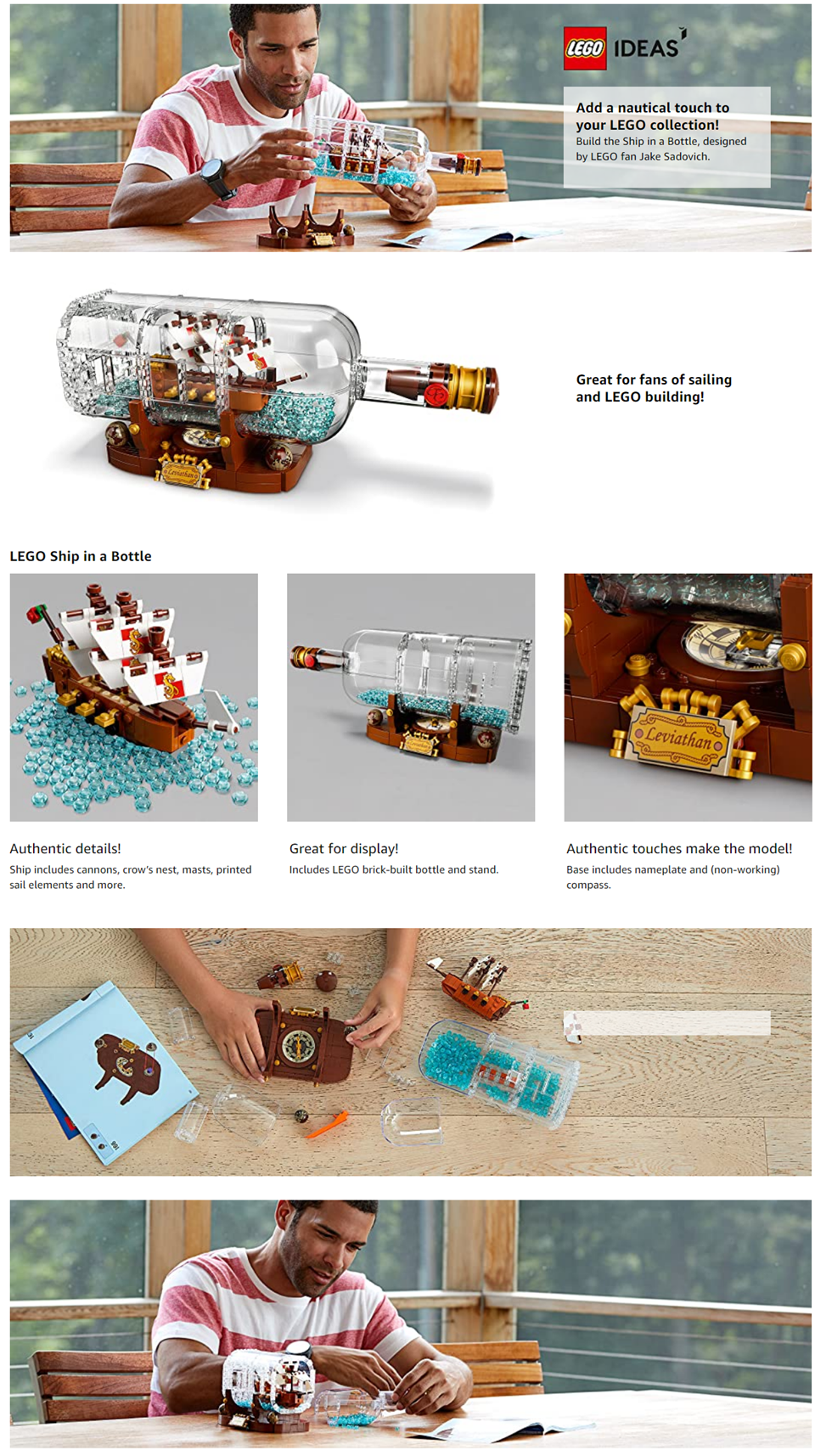 lego 21313 ideas ship in a bottle