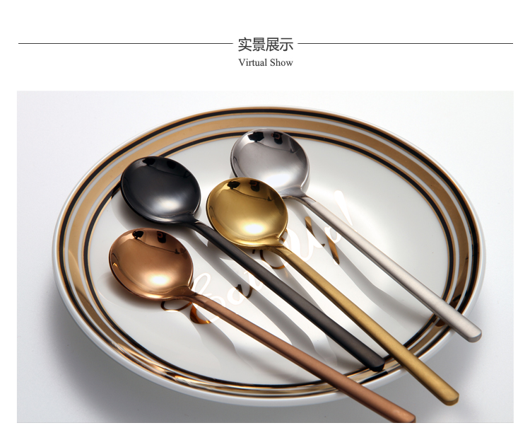 Muỗng cà phê thìa inox nhỏ Mini vàng Châu Âu thìa cà phê nhỏ cá tính hộ gia đình dễ thương khuấy thìa - Cà phê đồ pha cafe