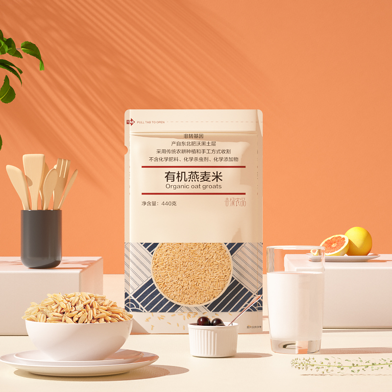 (Buy 2-send one) Valley green farm products Organic oat rice 440g oat peeled and cereals 5 cereals Cereals Cereals