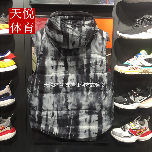 2019 New Li Ning Down Vest Sports Fashion Men's Grey Duck Down Warm Wide Version Sports Vest AMRP011