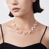 Wenhua natural freshwater pearl necklace female young fashion star choker c Millet beads choker