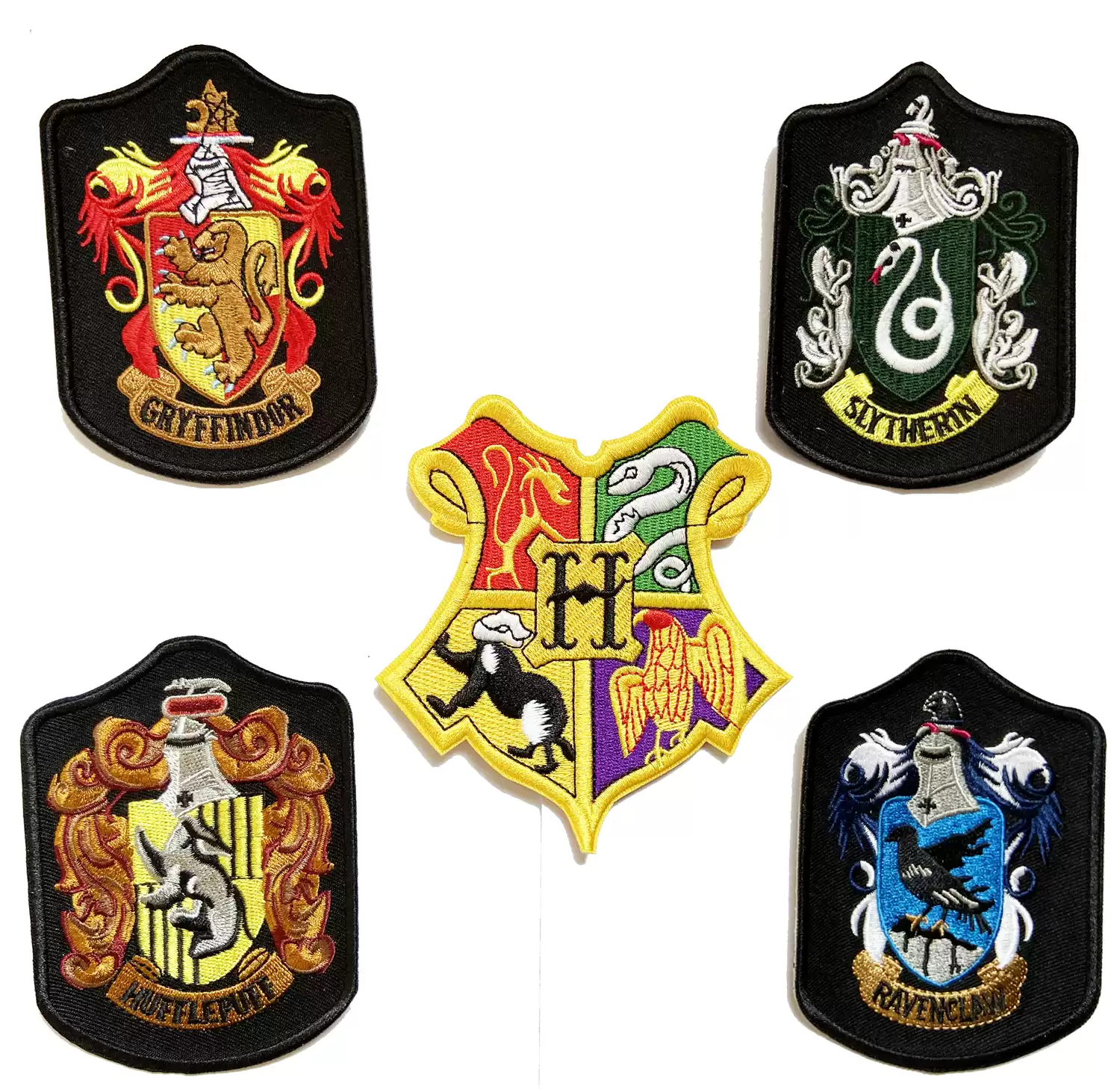 哈利波特魔法学院校徽刺绣布贴大尺寸袖章7.3CM X10CM, image size:1500x1458