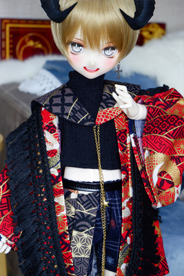 taobao agent [Booking] BJD 4 points of Hefeng Little Gear Double Carp Water Clothing Kimono Gemini Set