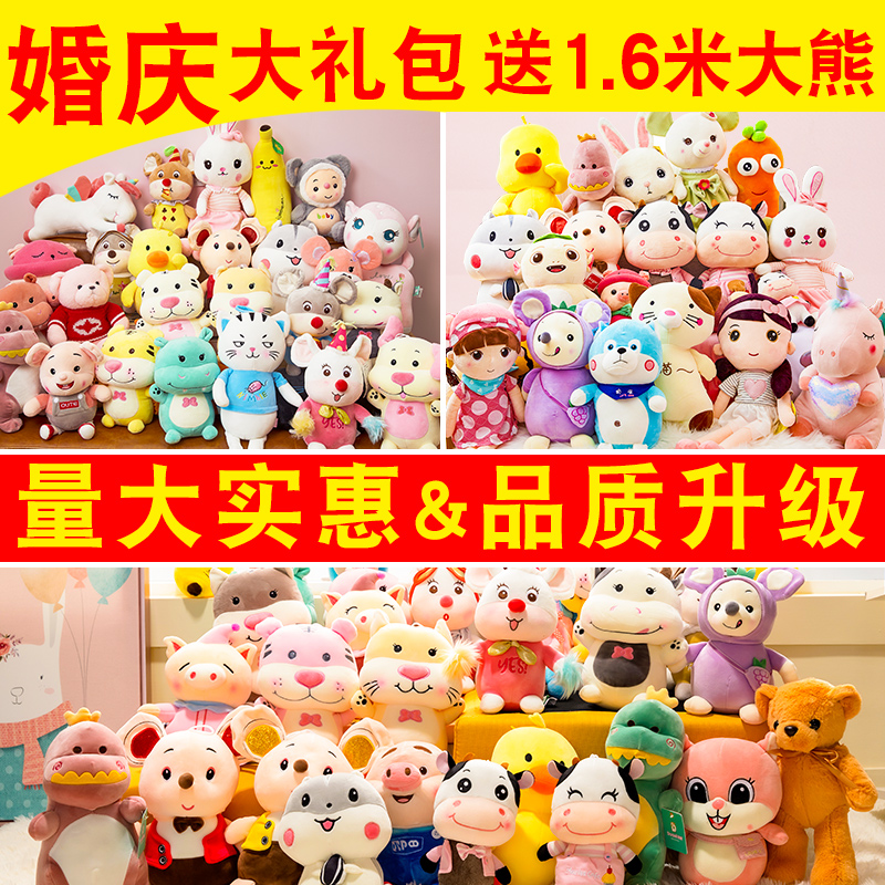 Plush toys Wedding wedding throw doll doll package Wedding gift package Doll grab machine small pendant wholesale