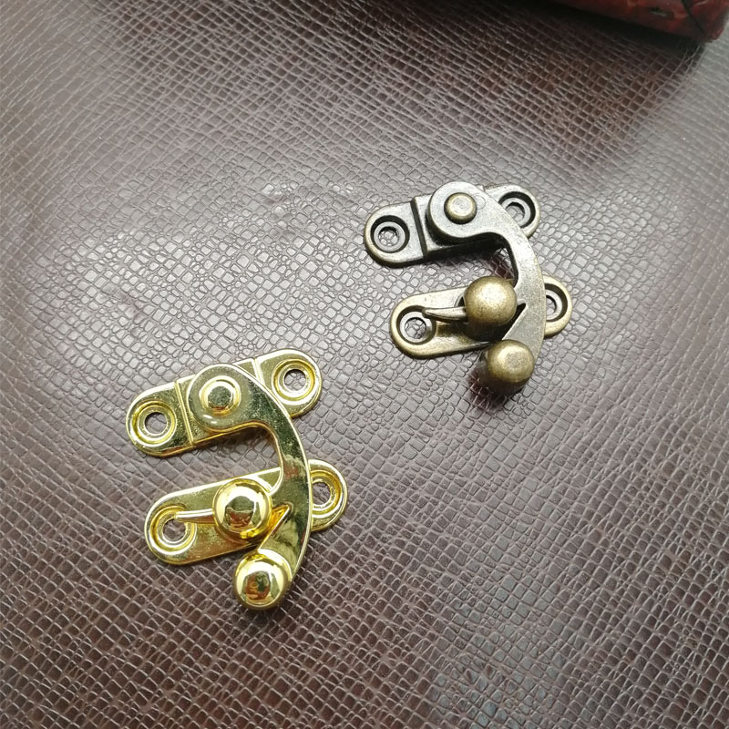 Antique zinc alloy horn buckle lock buckle box box Craft gift decoration box Cosmetic box Gift box Box buckle accessories