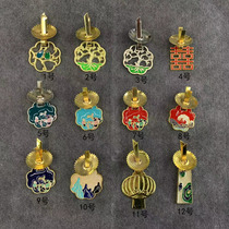 Mooncake box Gift Accessories Color paint drawer drop tea cover handheld glazed single hole pin pull gold