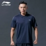 Áo thun nam tay ngắn Li Ning 2019 Mùa hè nam Áo thun nam nửa áo nửa tay Đặt trên quần áo APLL049 - Áo polo thể thao áo polo 