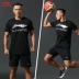 Li Ning Thể Thao Phù Hợp Với Nam Giới Mùa Hè Chạy Hai mảnh Tập Thể Dục Đặt Quần Short Giản Dị Ngắn Tay Áo Tập Thể Dục Đặt Người Đàn Ông