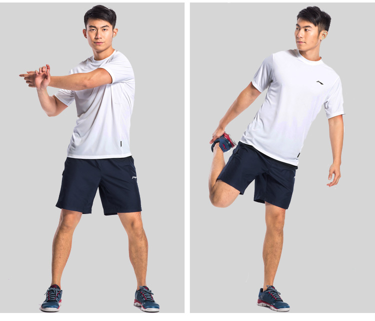 Quần áo thể thao Li Ning phù hợp với mùa hè thường nam quần short cầu lông ngắn tay bóng rổ chạy áo thun nam mua - Thể thao sau bộ thể thao đẹp