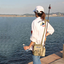 Aluya multi-function pole bag leg bag running bag satchel fishing gear bag Luya bag delivery bait box