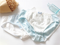 Clearance broken code Japanese foreign trade export stitching embroidery cotton ladies hipster comfortable simple underwear women