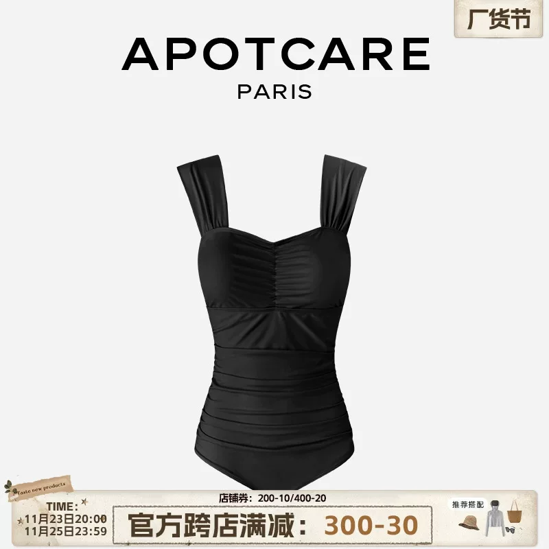 Французский Apotcare 2024 новый продукт купальник для женщин, горячий весной, сексуальная малышка, закрыть живот, тонкий коннектированный купальник
