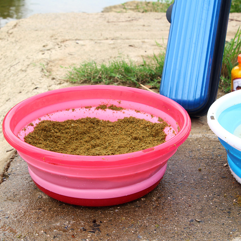 Foldable silicone open bait basin Portable bait basin and bait basin Fishing equipment Outdoor home washbasin