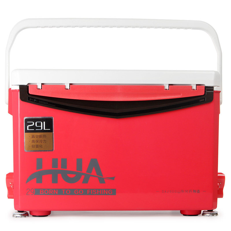 Huashi new fishing box Zhanlu 6-piece battery 29L four-legged lifting 32L with pulley rod fishing box