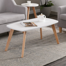 Solid wood coffee table Nordic modern creative simple dining table dual-use simple tea table small apartment rectangular low table