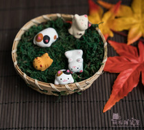 Spot Japanese dragon tiger for adorable mini kitty Cat Ornament Fufu Ceramic On-board Pendulum with Fook Sign