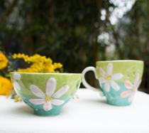 Spot Japanese Sedo Burn Hand-painted Colorful Flowers Mark Cup Cup Tea Cup Coffee Cup Coffee Cup Milk Cup
