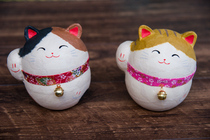 Spot Japanese dragon tiger for work and paper handmade swing piece for happiness and happiness Wanfu recruiting the cat to run