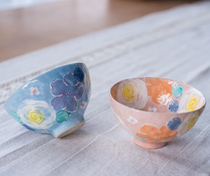Spot Japanese Seto burn hand-painted Flowers Pure Hand-colored Drawing Day Rice Bowls Wedding Gifts