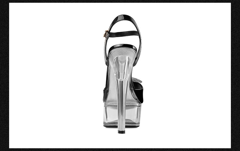 Sandal cao gót nữ mũi hở gót trong suốt đế platform 12cm/15cm — Đen 12cm Cao Gót 19721, Màu Sắc 12cm Cao Gót 19721m, Đen 15cm Cao Gót 19821, Màu Sắc 15cm Cao Gót 19821m chi tiết 10