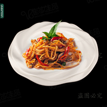 Fonmi A5 Melamine Broadside Disc Thickened Plate 9 Inch Wave Edge Light Vegetable Dish Imitation Porcelain Dinner Plate Spaghetti Bowl