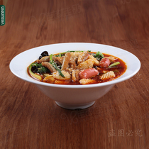 Fengmei melamine Noodle Bowl 9 inch wide side bowl large Bowl imitation porcelain bowl Bucket Bowl white ramen bowl wonton bowl spicy hot Bowl