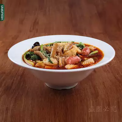 Fengmei melamine Noodle Bowl 9 inch wide side bowl large Bowl imitation porcelain bowl Bucket Bowl white ramen bowl wonton bowl spicy hot Bowl
