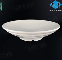 Fengmei melamine bowl 12 inch shallow bowl spicy pot big bowl imitation porcelain bowl White Maocai bowl anti-drop soup bowl W012