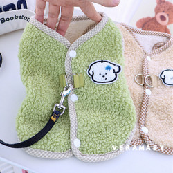 Pet Teddy Bichon Pomeranian Small Dog Puppy Schnauzer Cat Puppy Clothes Vest Autumn and Winter Clothing Winter Style