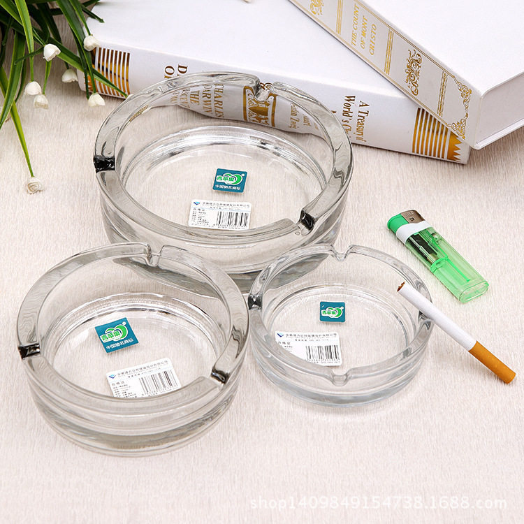 Green Apple Transparent Glass Round Tobacco Cylinder Home Fashion Tobacco Ashtray