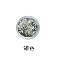 Серебряные блестки для ногтей