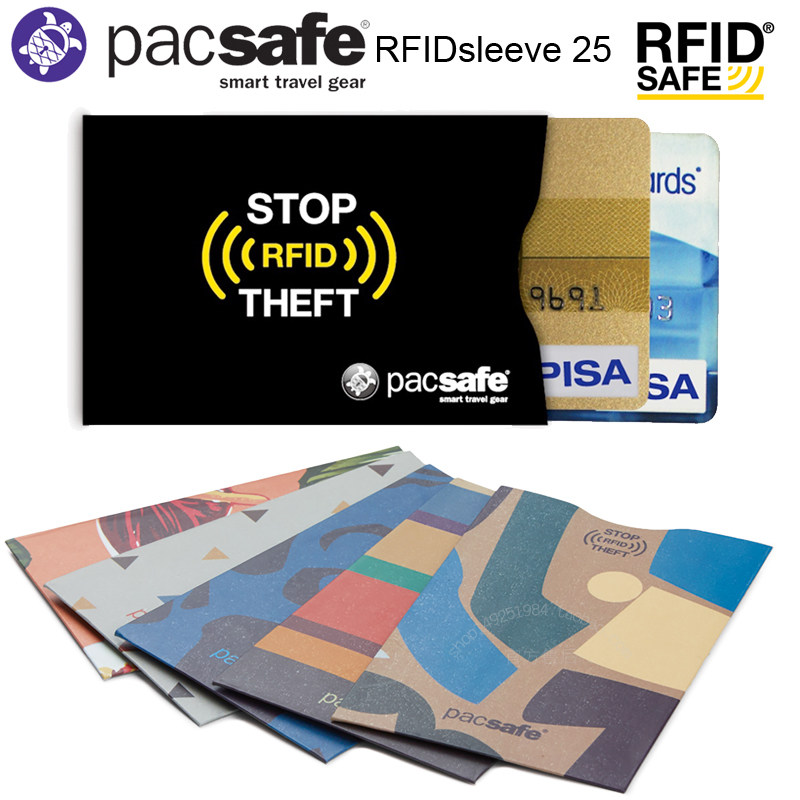 PACSAFE travel security anti-theft brush shield protection anti-degaussing RFID bank card credit card cover passport sleeve-Taobao