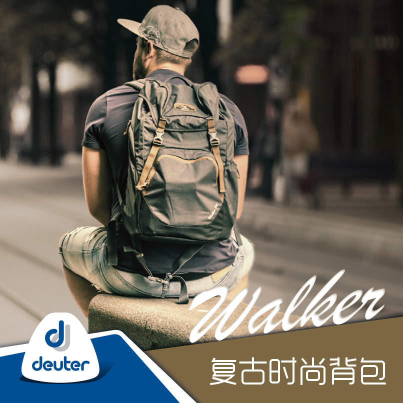 deuter Multi-Pedestrian Walker 24L Fashion Casual Light Weight Men And Women Retro Travel Computer Bag Student Bag