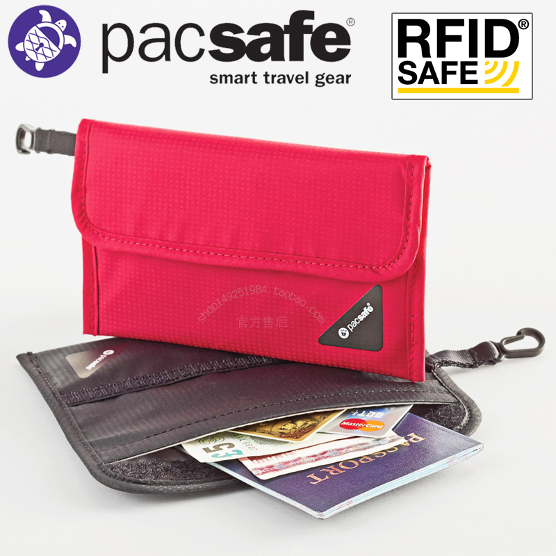 Australian pacsafe outdoor travel RFID documentation passport package anti-interference safety card package Changing Waist Pack