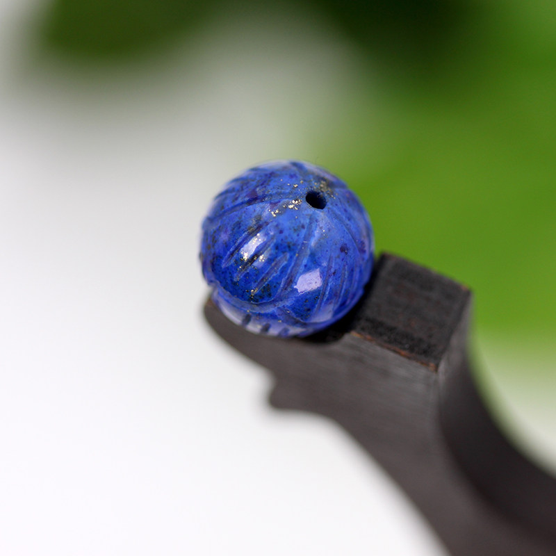 Natural lapis lazuli lotus beads loose beads imperial blue round beads spaced beads multi-treasure bracelet beads diy accessories