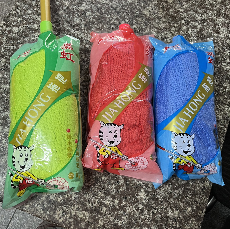 Jiahong Mop Replacement Head Household Mop Microfiber Absorbent Mop Hand Twist Standard Square Head Mop J-85