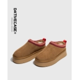 Флисовые тапочки на платформе, обувь, сапоги, из натуральной кожи