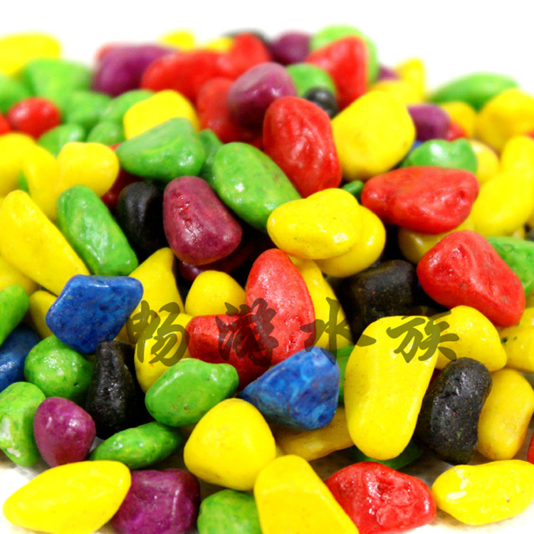 Water-family colorful stone fish tank bottom sand building with 250g-turtle-cylinder aquarium made of scenery pebble decorations