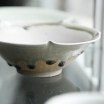 nmchic Japanese ceramic artist Tanamura Wenhong Gray glazed white ceramic flower wheel series Tea cup
