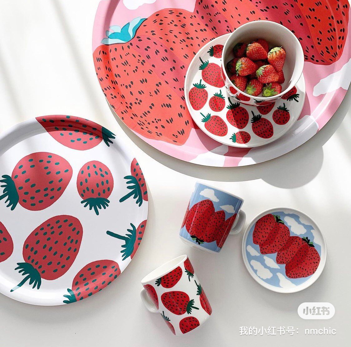 nmchic spot 20 spring Japan limited Finland Marimekko strawberry mark dish
