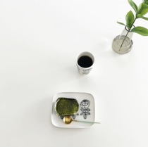 nmchic Spot Japanese limited Marimekko Vihkiruusu green sketch rose cup dish bowl